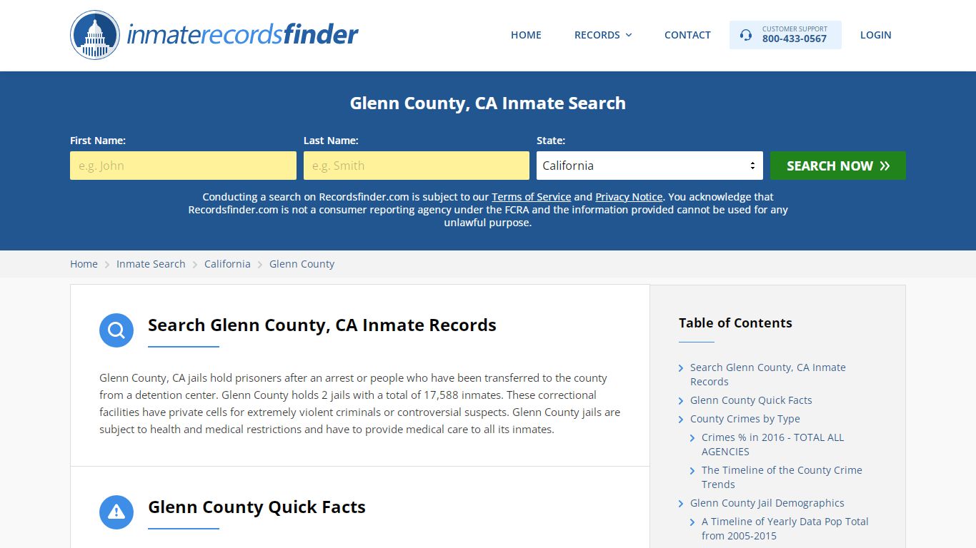 Glenn County, CA Inmate Lookup & Jail Records Online